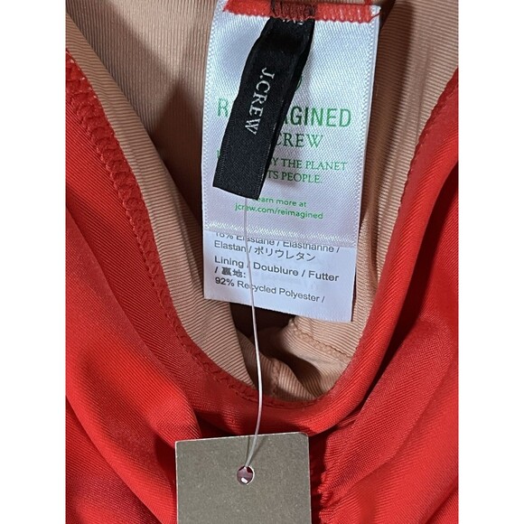 J.CREW Reimagined Women’s Swimsuit One Piece Size 22 Red Ruched NWT - Picture 5 of 9